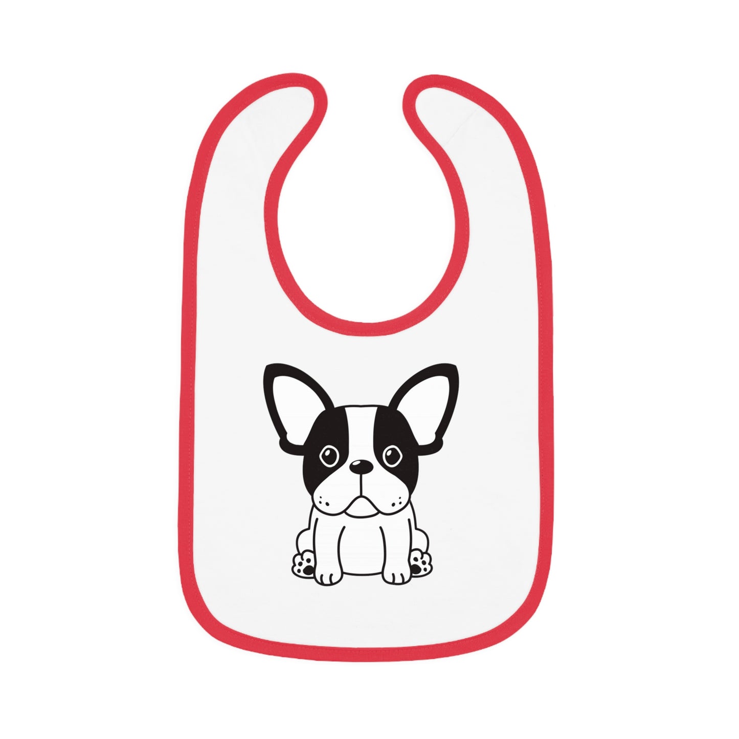 Frenchie lover  Baby Contrast Trim Jersey Bib