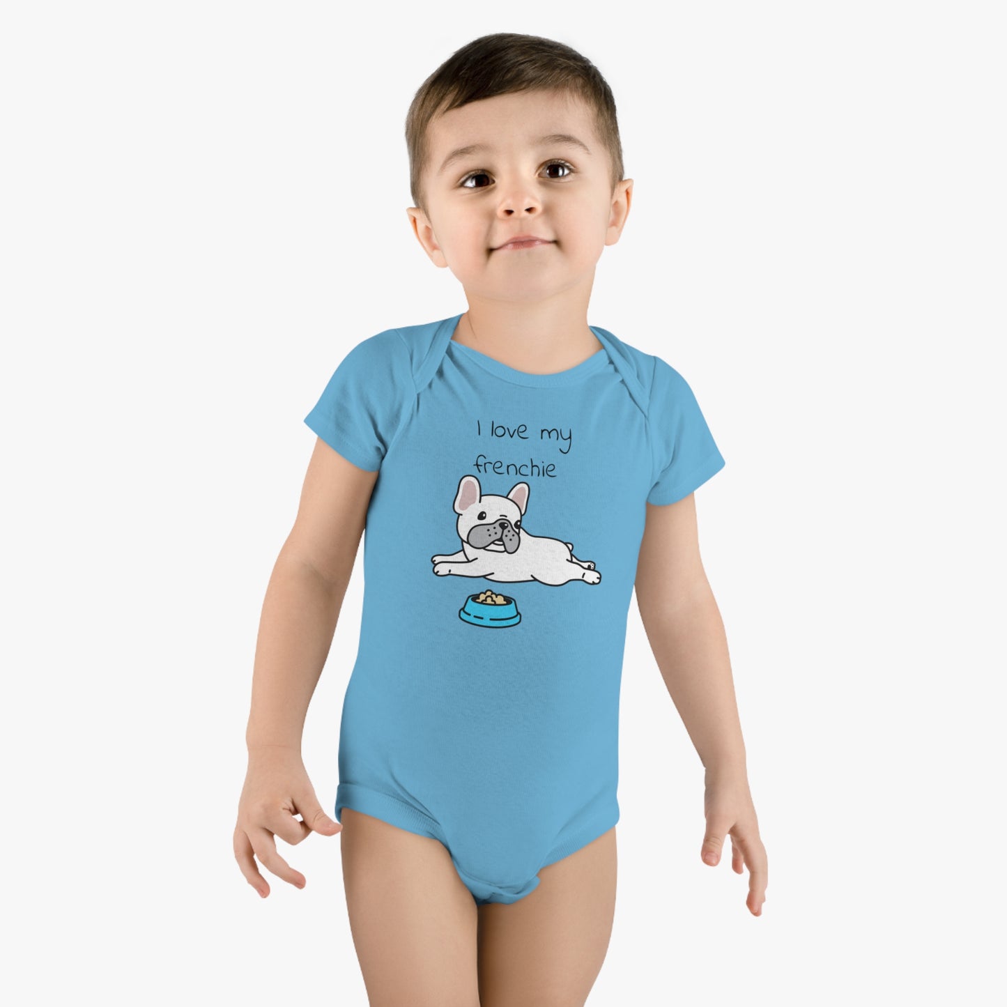 I Love my Frenchie Baby Short Sleeve Onesie®