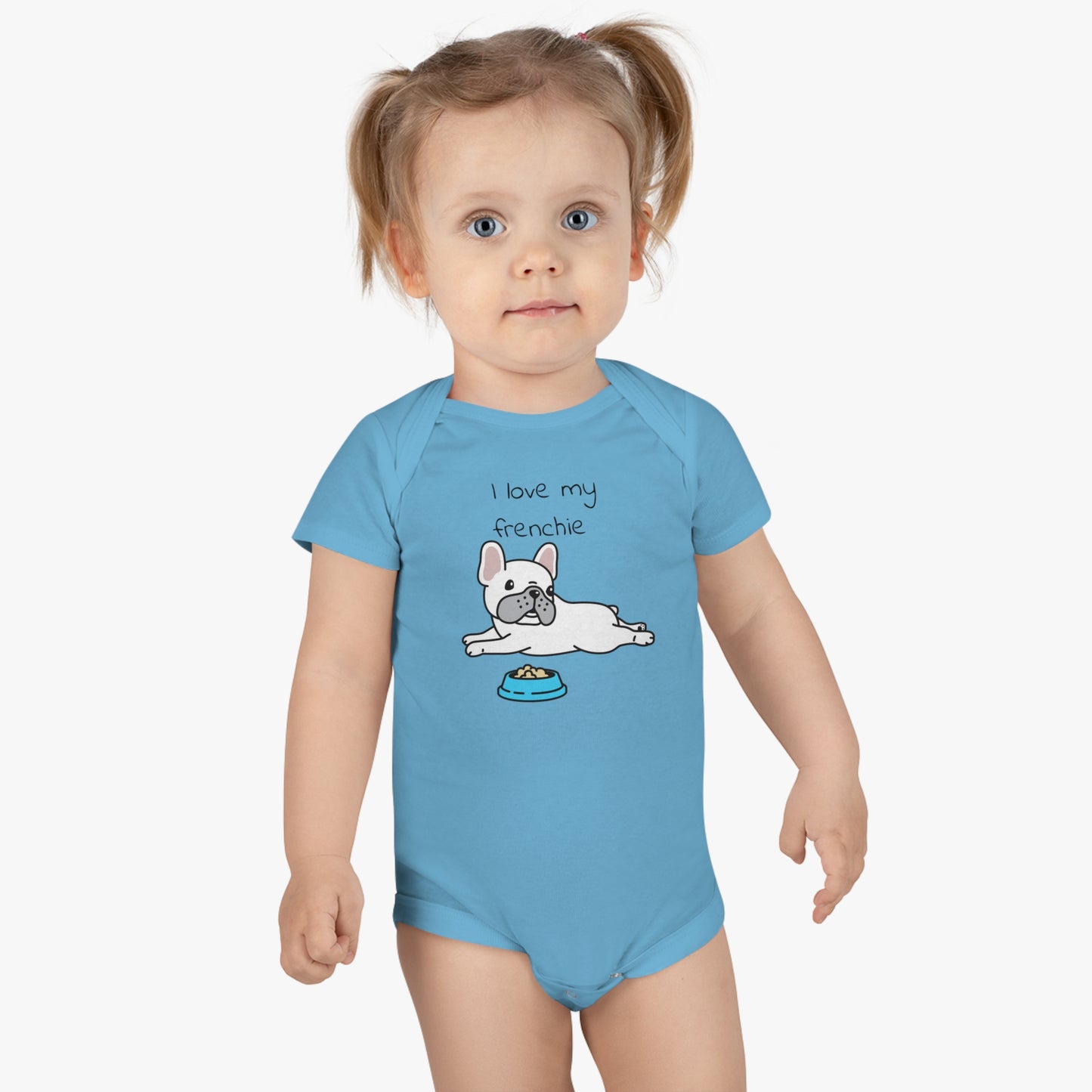 I Love my Frenchie Baby Short Sleeve Onesie®