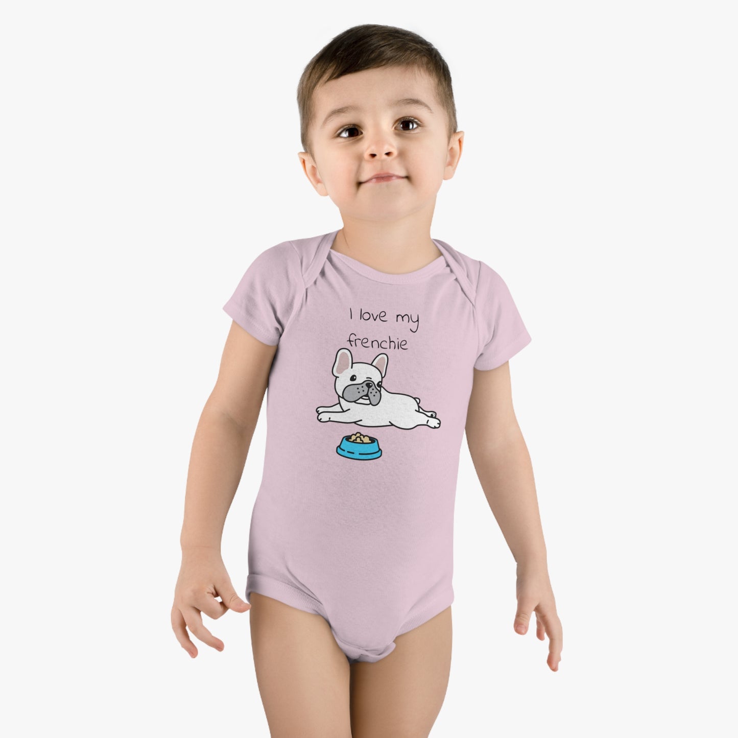 I Love my Frenchie Baby Short Sleeve Onesie®