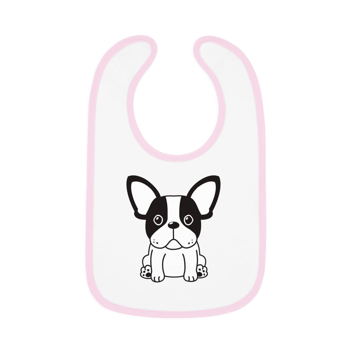 Frenchie lover  Baby Contrast Trim Jersey Bib