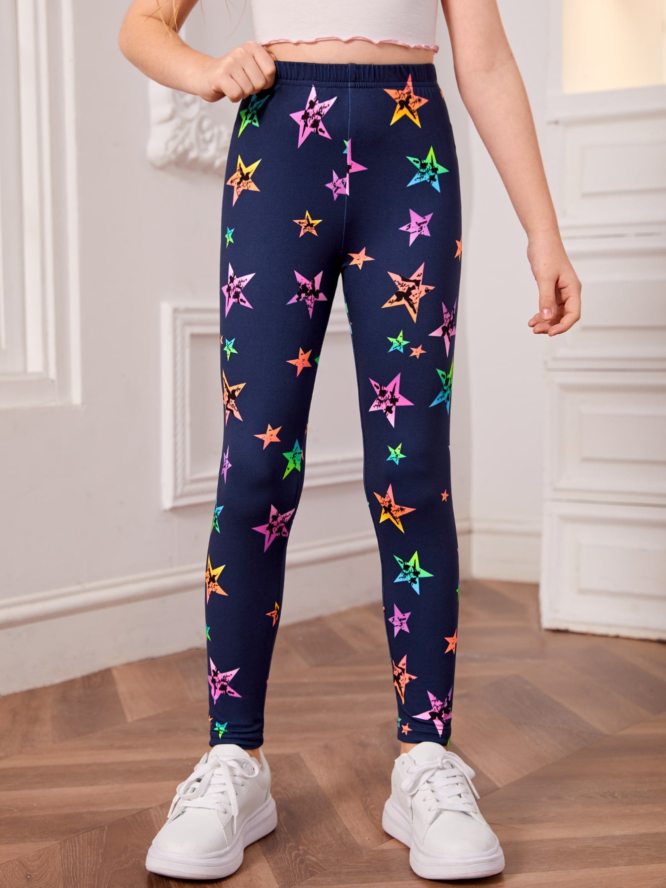 Star Print Leggings for Girls