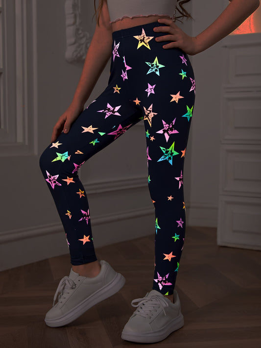 Star Print Leggings for Girls