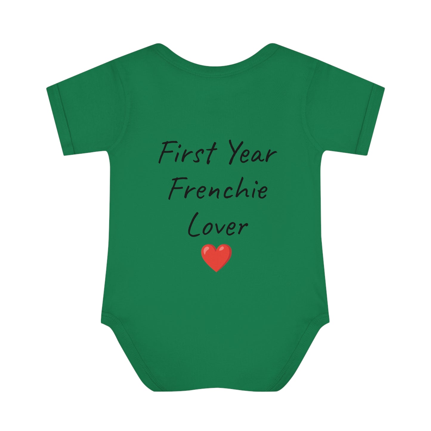 First Year of Frenchie Lover Infant Baby Rib Bodysuit