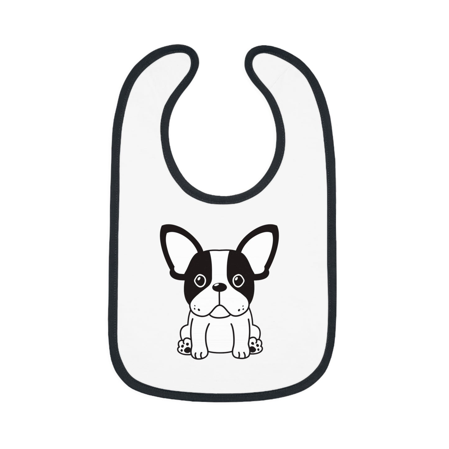 Frenchie lover  Baby Contrast Trim Jersey Bib