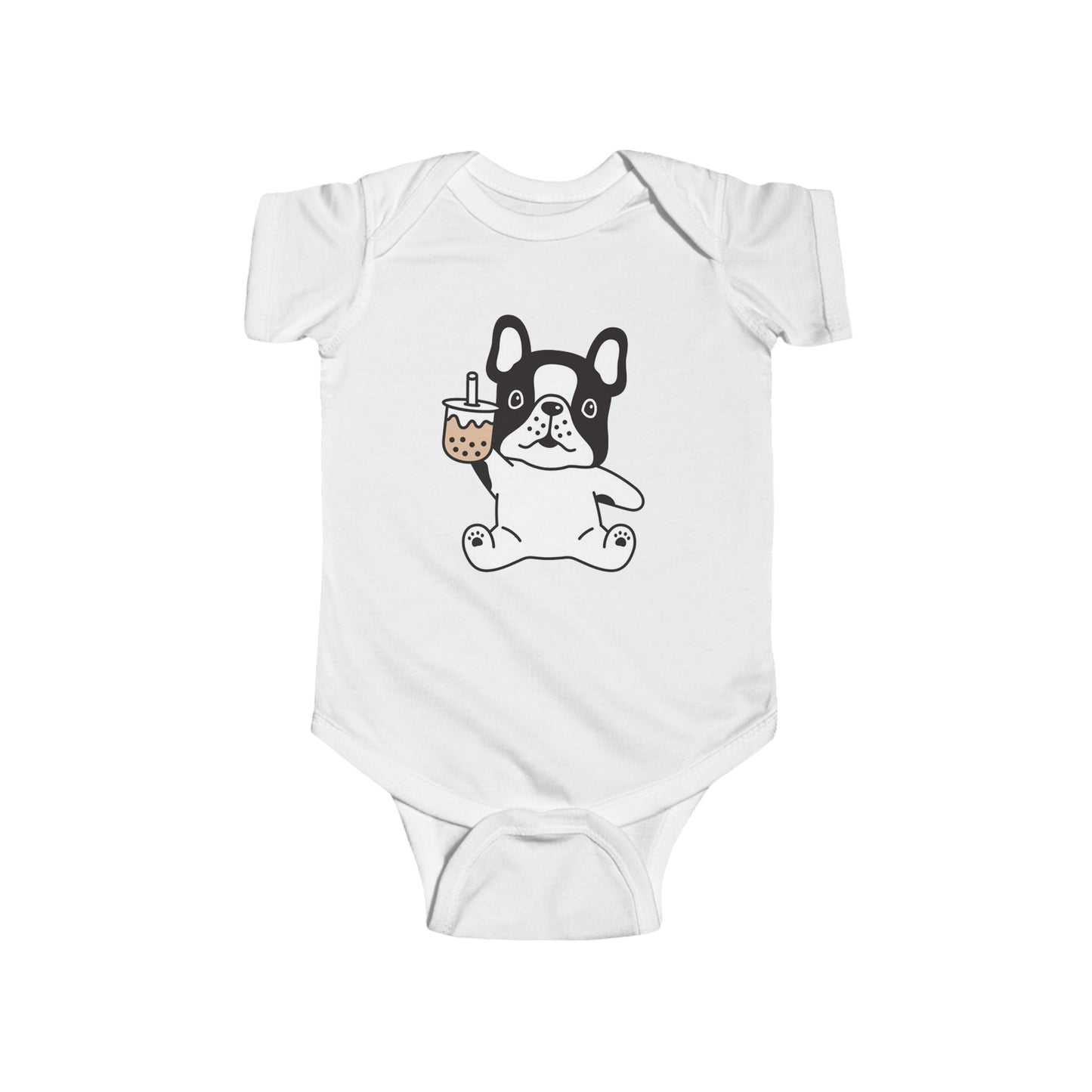 First Year of Frenchie Lover Infant Fine Jersey Bodysuit