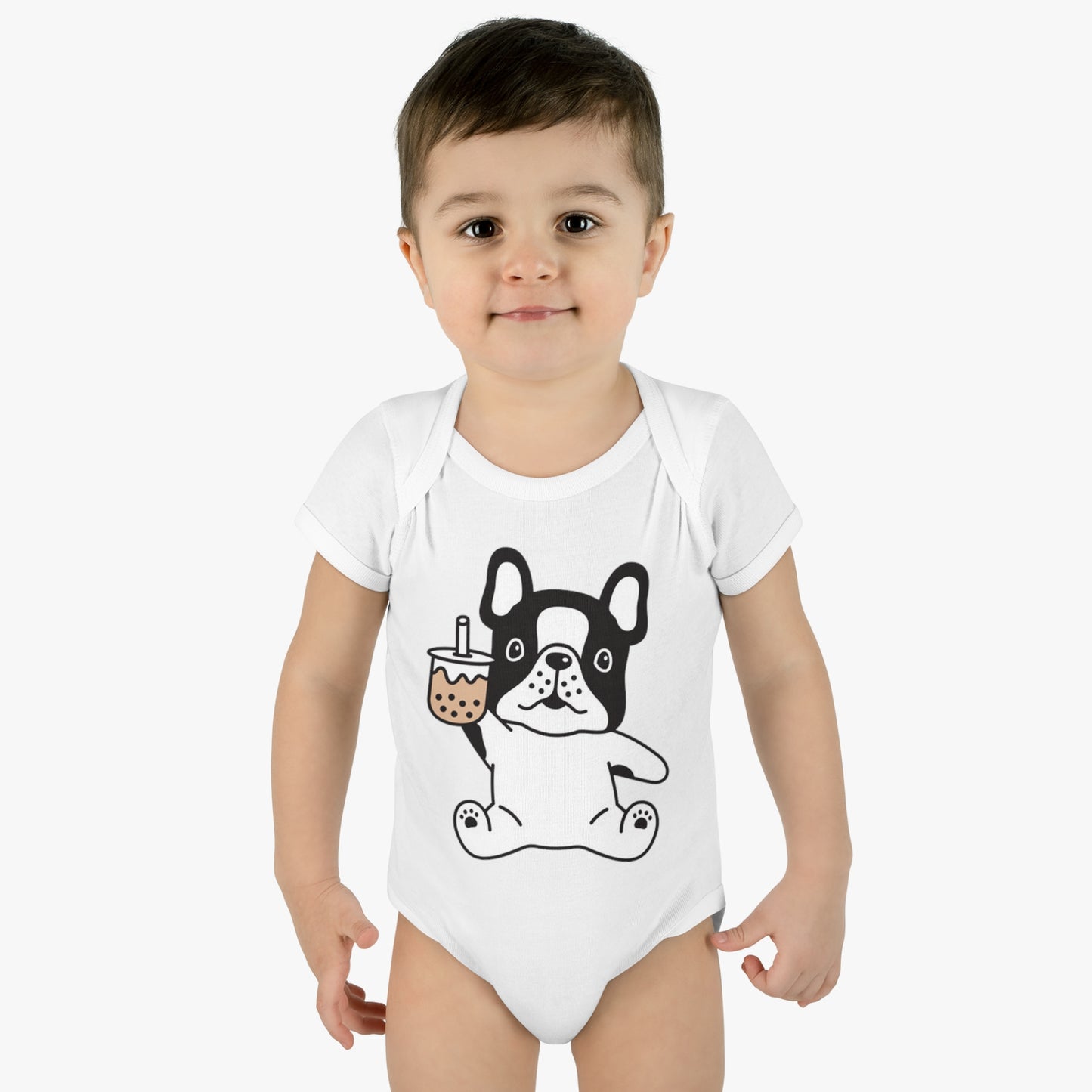 First Year of Frenchie Lover Infant Baby Rib Bodysuit