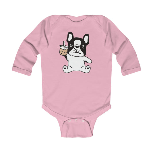 First Year of Frenchie Lover Infant Long Sleeve Bodysuit