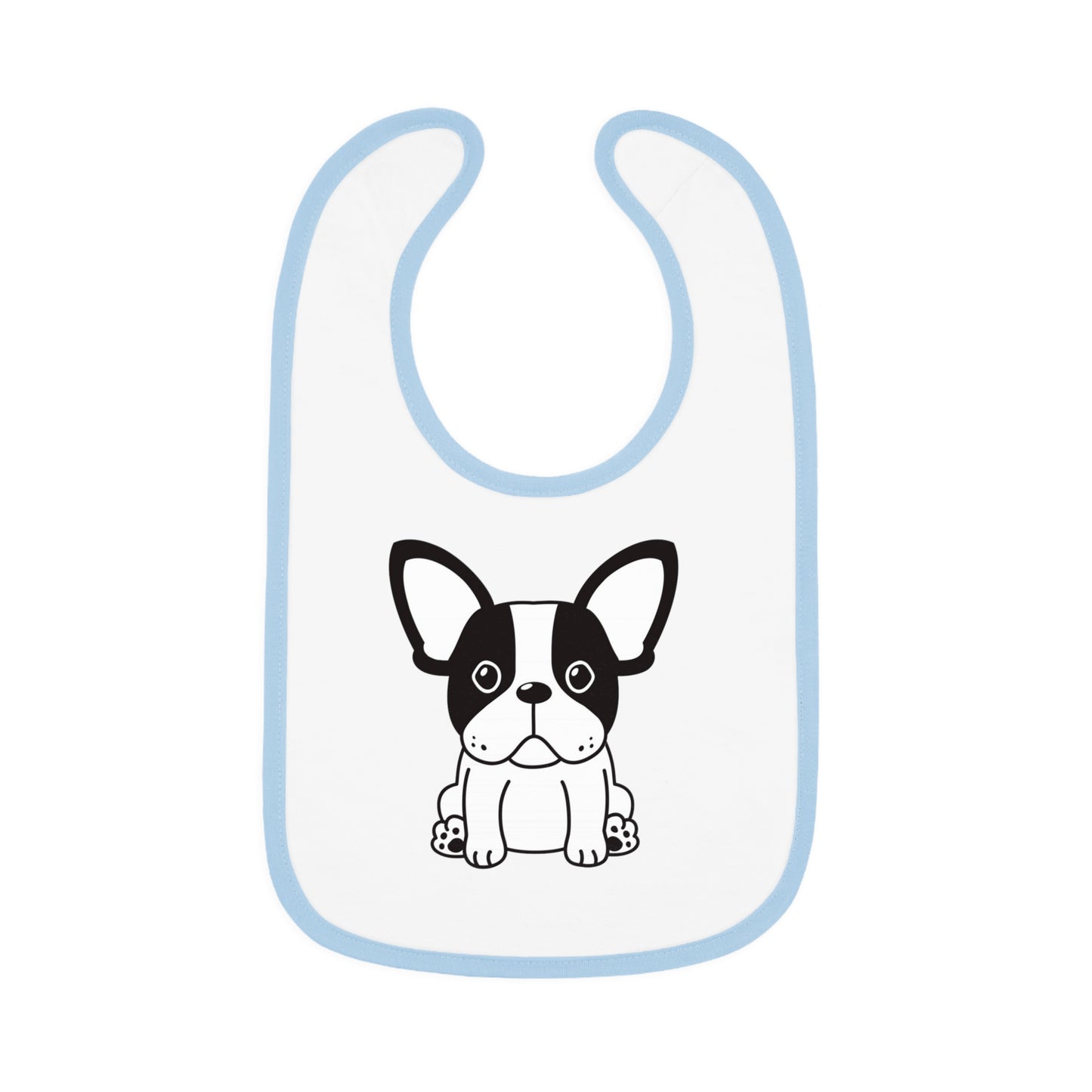 Frenchie lover  Baby Contrast Trim Jersey Bib