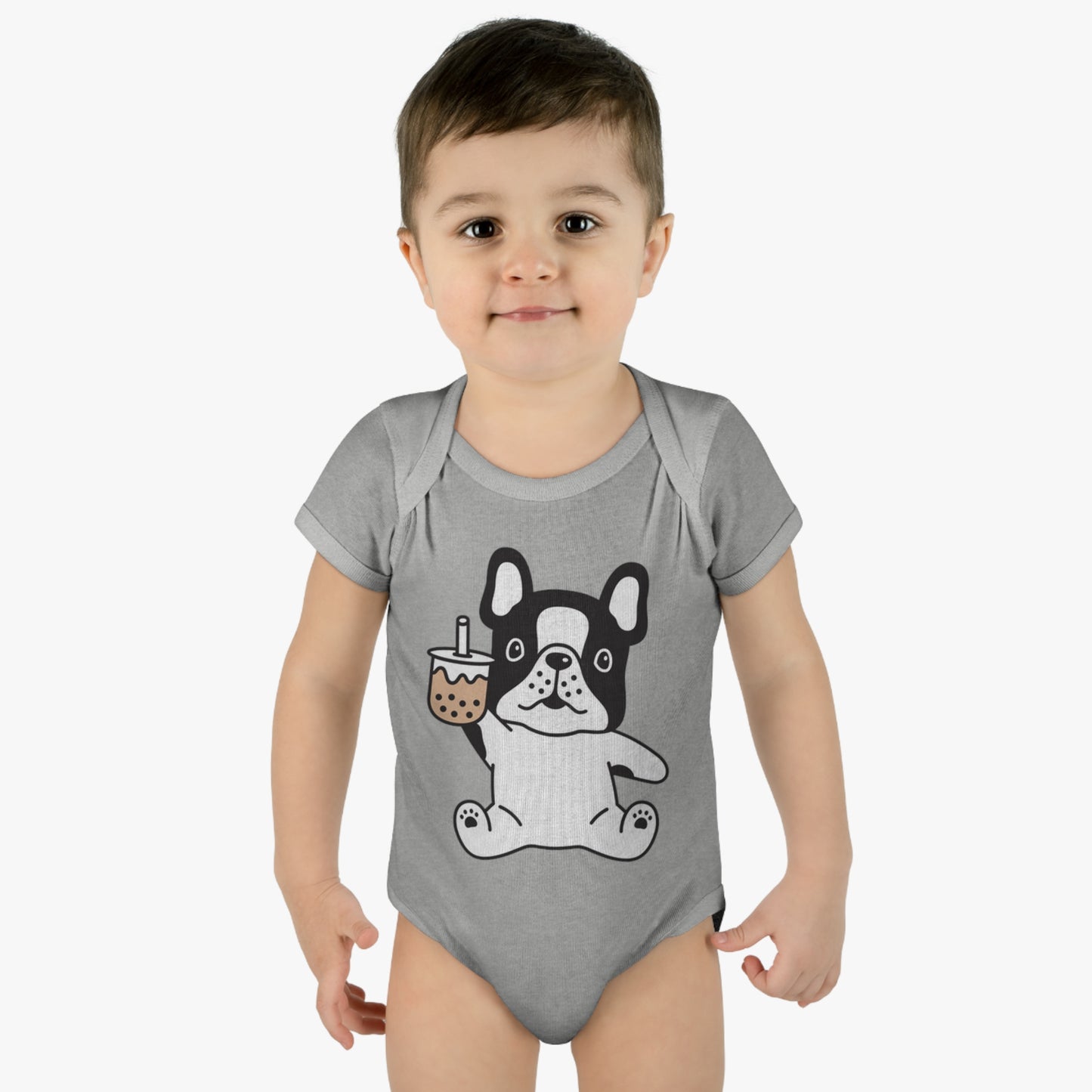 First Year of Frenchie Lover Infant Baby Rib Bodysuit