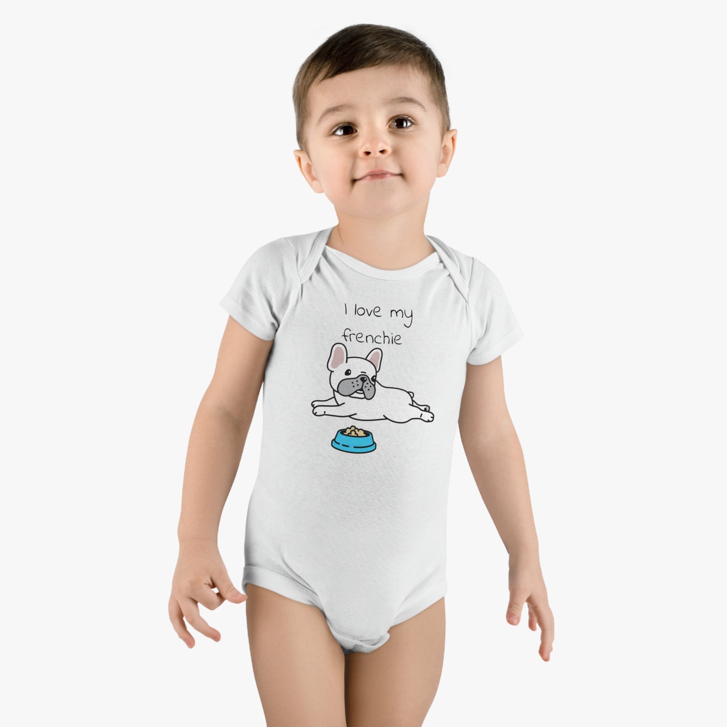 I Love my Frenchie Baby Short Sleeve Onesie®