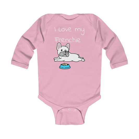 I Love my Frenchie Infant Long Sleeve Bodysuit