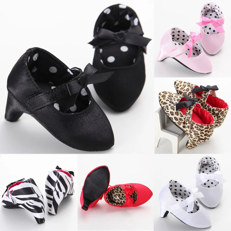 Trendy Baby Girl Shoes with High Heels for Photoshoots, Princess-like Design with Bowknot Detail, Suitable for Crib Wear, Recommended for 0-12M