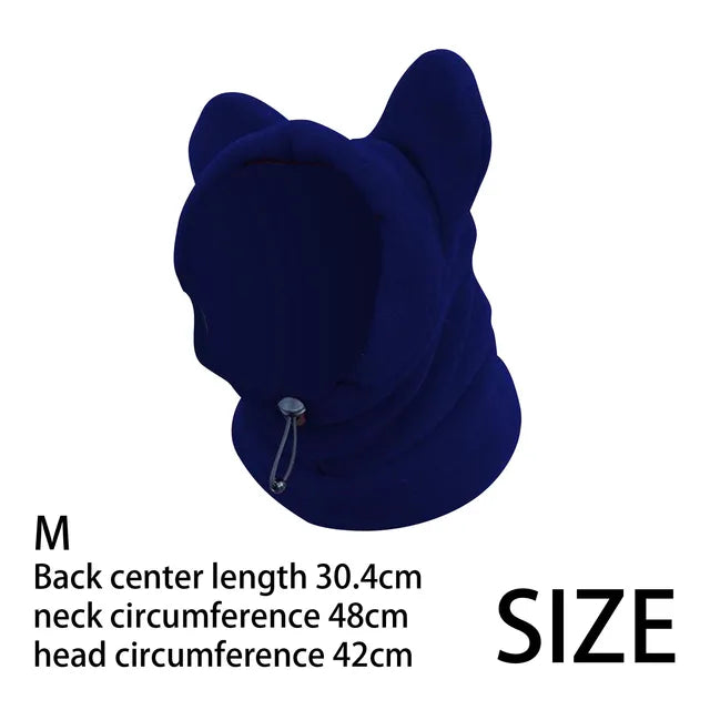 Adjustable Drawstring Puppy Cap Superfine Fleece Hat for Pets - Cute and Warm Winter Dog Headgear