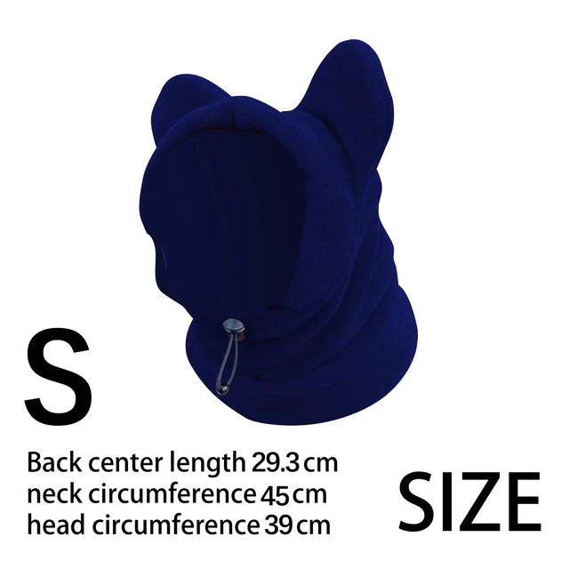 Adjustable Drawstring Puppy Cap Superfine Fleece Hat for Pets - Cute and Warm Winter Dog Headgear