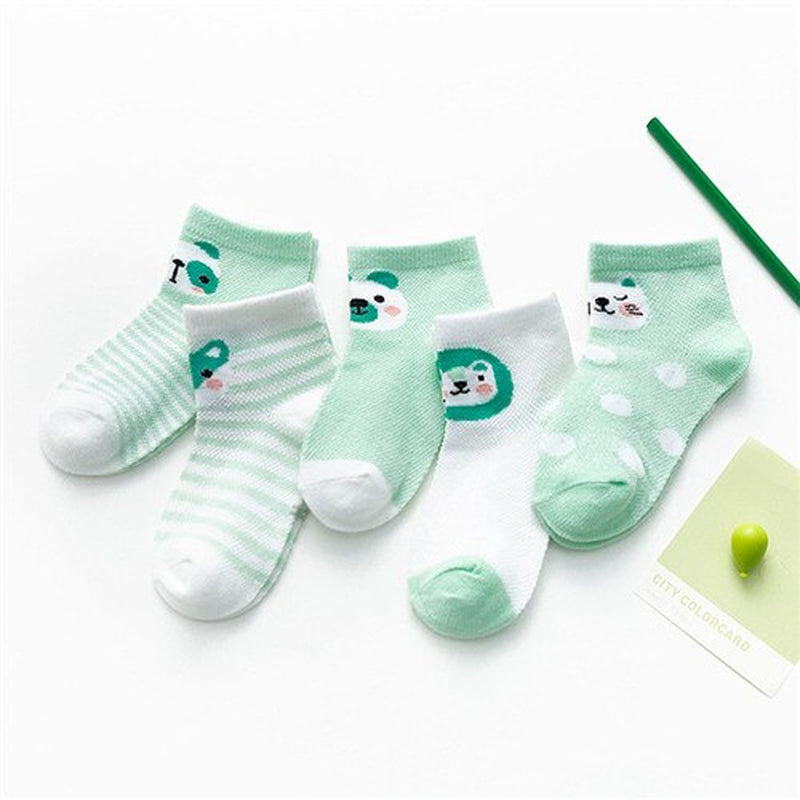 5Pairs/Lot Baby Boy Socks Summer Mesh Thin Baby Socks for Girls Cotton Newborn Infant Baby Girl Socks