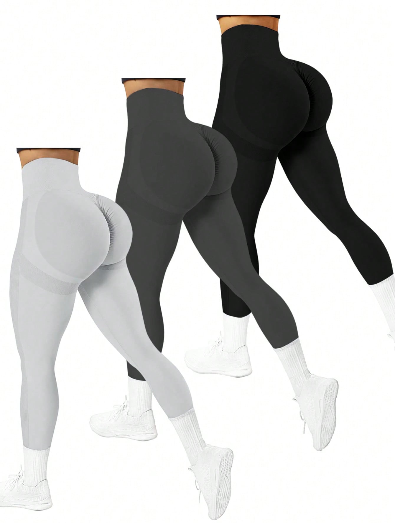 Basic Yoga Sport Leggings for Women in Solid Color