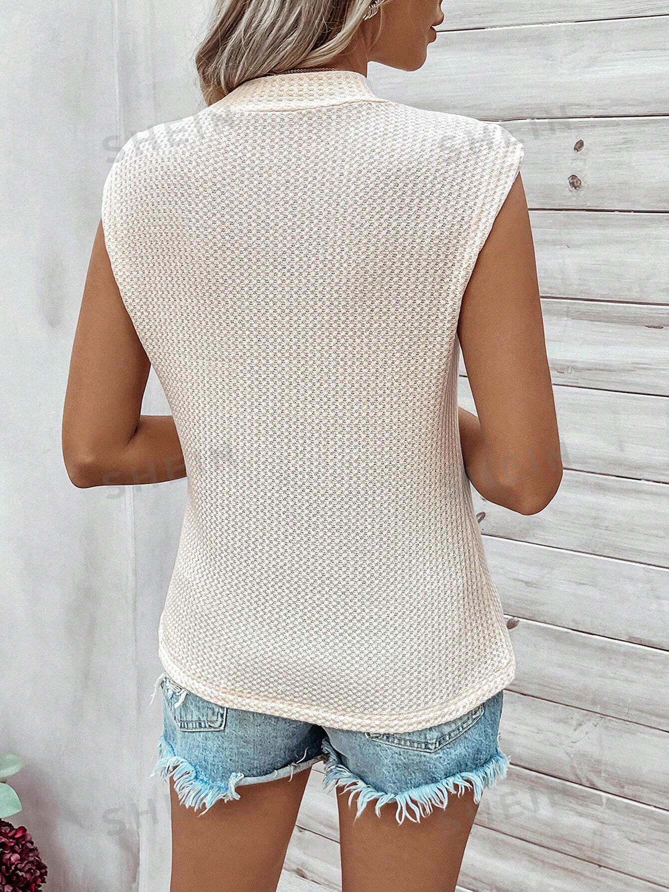 Women's Textured Cover-Up Sleeves T-shirt