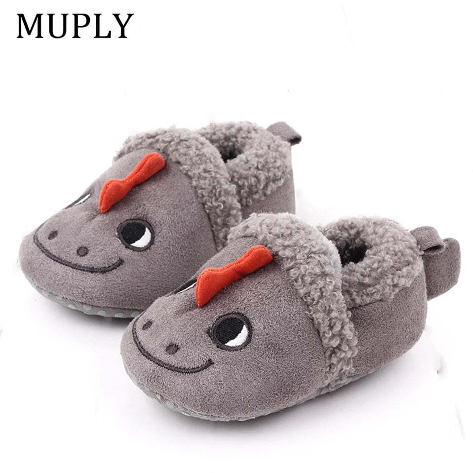 Baby Shoes Adorable Infant Slippers Toddler Baby Boy Girl Knit Crib Shoes Cute Cartoon Anti-Slip Prewalker Baby Slippers