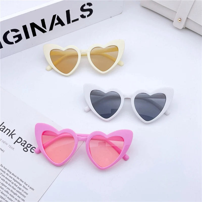 Kids Fashion Heart Design Sunglasses Toddler Baby Girls Boy Children Outdoor Anti-Uv Sun Glasses Photography Accessories